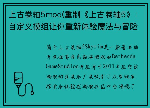 上古卷轴5mod(重制《上古卷轴5》：自定义模组让你重新体验魔法与冒险)